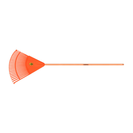 Rastelo 26 Dentes Laranja - Cabo de Madeira 120cm