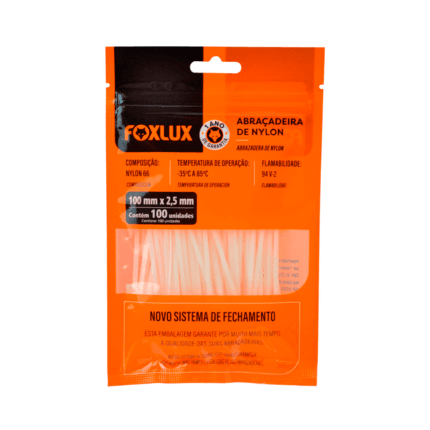 Abracadeira nylon 100x2,5mm C/100  Foxlux