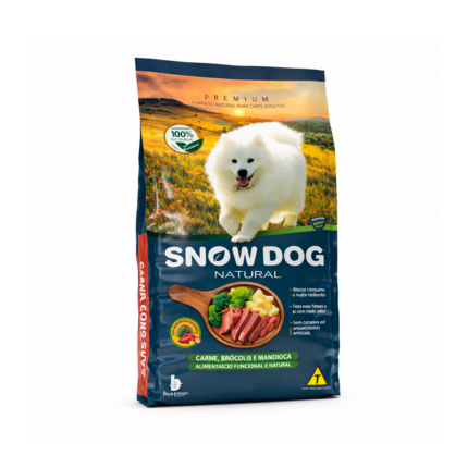 Snow dog carne com brocolis e mandioca 15kg Cães Adultos