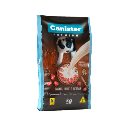 Canister cao filhote carne, leite e cereais 10,1kg Snowdog