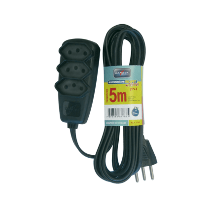 Extensão Elétrica cb pp 2P+T 5m sort daneva -  Ref DN1787