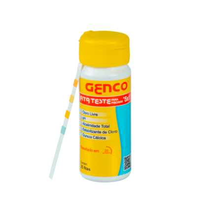 Fita Teste 5 Em 1 P/ Piscina 25un Ph Alcalinidade Genco