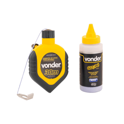Linha 30 Metros com Giz Azul Para Drywall - VONDER
