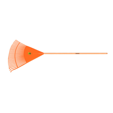 Rastelo 30 Dentes Laranja - Cabo Madeira 120cm