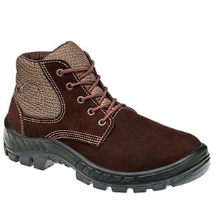 50B26-CB-BP, 42 bota c/ cadarço bico plastico couro nobuck cafe 15/17 new prime salto nubuck