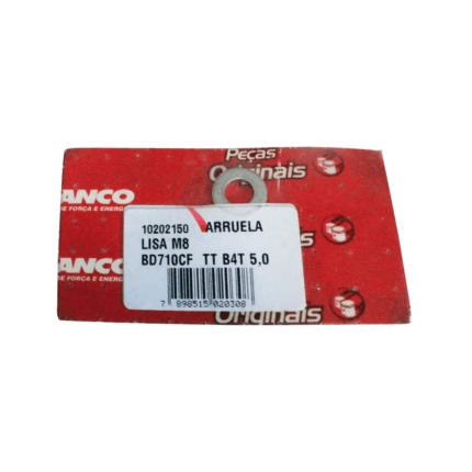 Arruela lisa M8X16X1,5M Branco