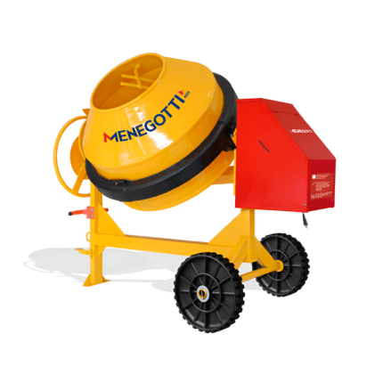 Betoneira 400L Rental c/motor mono 2CV 110/220V 60hz 4P c/ roda macica c/kit seguranca bivolt Menegotti